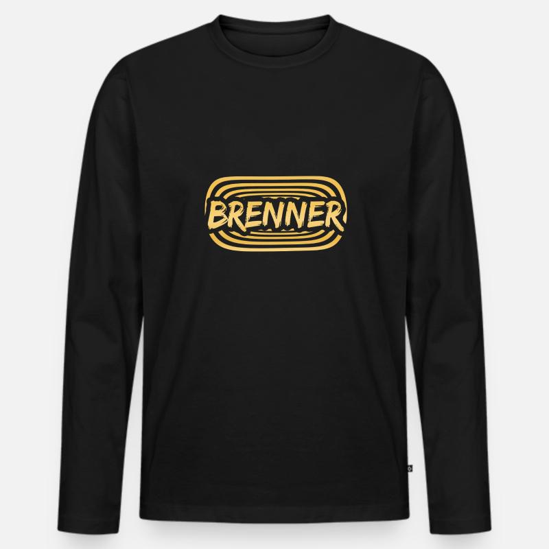 Arbeit Brenner - Männer Premium Bio Langarmshirt - Schwarz