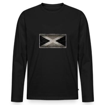 Jamaica - Men's Premium Organic Long Sleeve Shirt - black - Front - Nico (187cm)