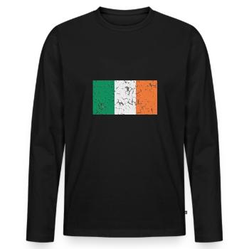 Irlande Irlande - T-shirt manches longues Premium bio Homme - noir - Devant - Nico (187cm)