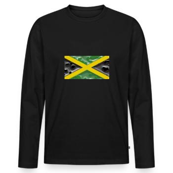 Jamaica as Jamaica - Men's Premium Organic Long Sleeve Shirt - black - Front - Nico (187cm)