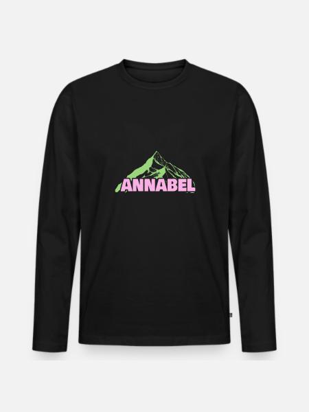 Mountaineering Annabel - Men's Premium Organic Long Sleeve Shirt - black