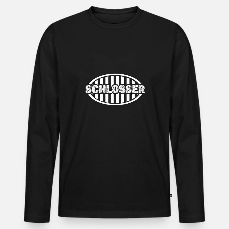 Schlosser - Männer Premium Bio Langarmshirt - Schwarz