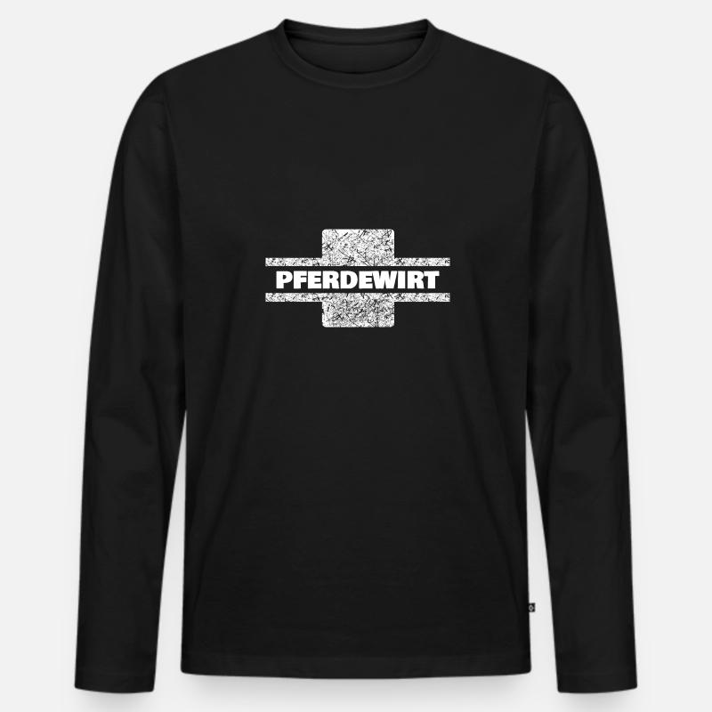 Beruf Pferdewirt - Männer Premium Bio Langarmshirt - Schwarz