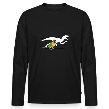Molinasittich Papagei Vogel Sittich - Männer Premium Bio Langarmshirt - Schwarz - Vorne - Nico (187cm)