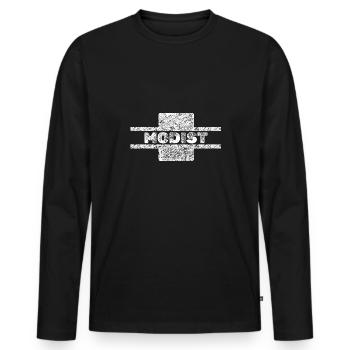 Profession : Milliniste - T-shirt manches longues Premium bio Homme - noir - Devant - Nico (187cm)
