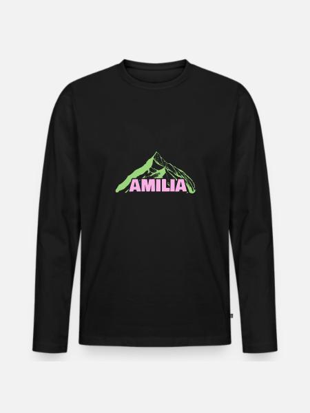 Mountaineering Amilia - Men's Premium Organic Long Sleeve Shirt - black