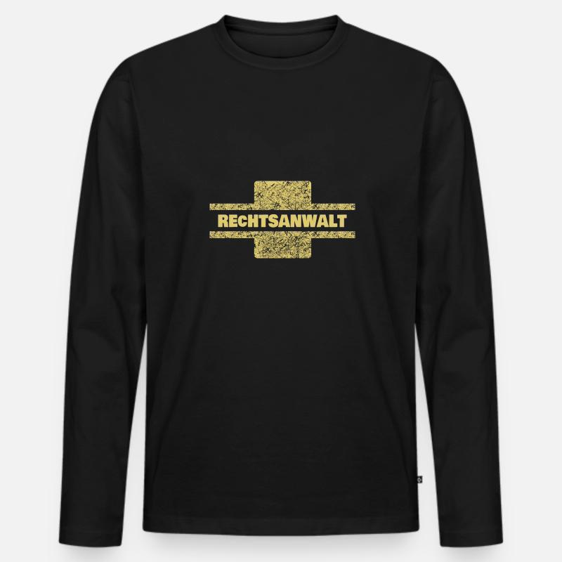 Beruf Rechtsanwalt - Männer Premium Bio Langarmshirt - Schwarz