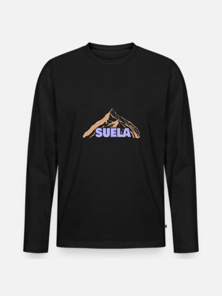 Geschenkidee Suela - Männer Premium Bio Langarmshirt - Schwarz