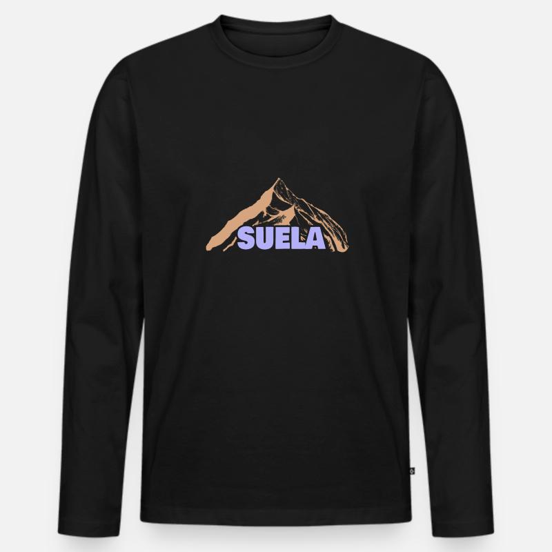 Geschenkidee Suela - Männer Premium Bio Langarmshirt - Schwarz