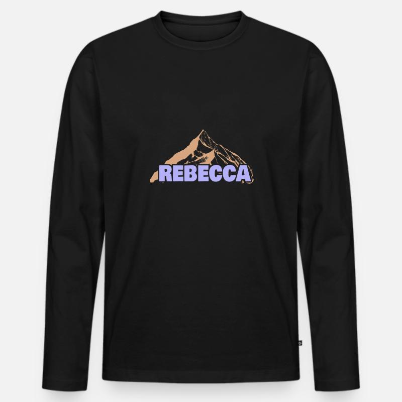 Geschenkidee Rebecca - Männer Premium Bio Langarmshirt - Schwarz