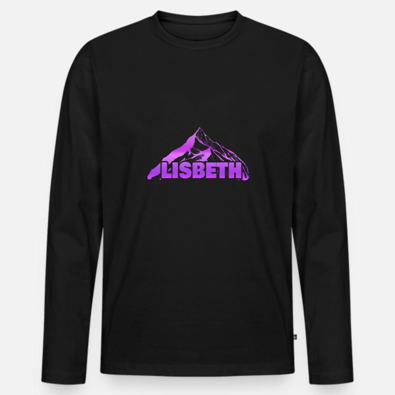 Berg Lisbeth - Männer Premium Bio Langarmshirt - Schwarz