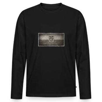 Ecuador - Men's Premium Organic Long Sleeve Shirt - black - Front - Nico (187cm)