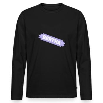 First name for Bertha Mother Infant - Men's Premium Organic Long Sleeve Shirt - black - Front - Nico (187cm)