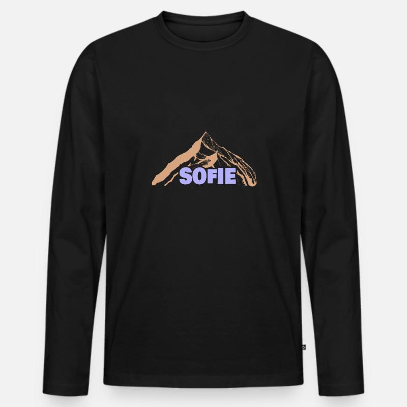 Lustig Sofie - Männer Premium Bio Langarmshirt - Schwarz