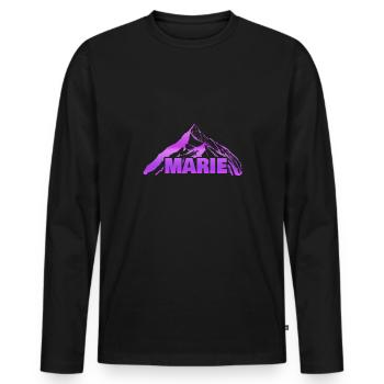 Mount Marie - Men's Premium Organic Long Sleeve Shirt - black - Front - Nico (187cm)