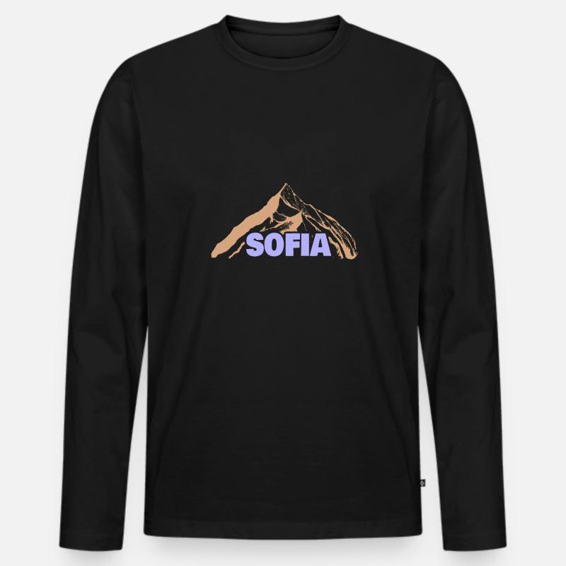 Sofia als Geschenkidee - Männer Premium Bio Langarmshirt - Schwarz