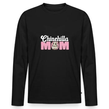 Chinchilla - T-shirt manches longues Premium bio Homme - noir - Devant - Nico (187cm)
