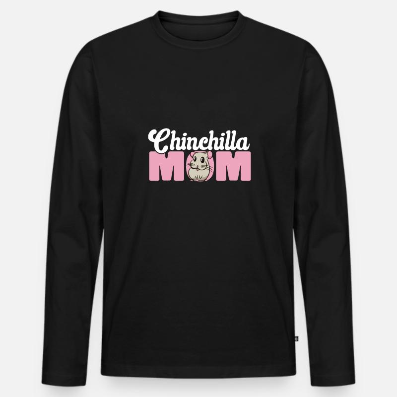 Chinchilla - Männer Premium Bio Langarmshirt - Schwarz