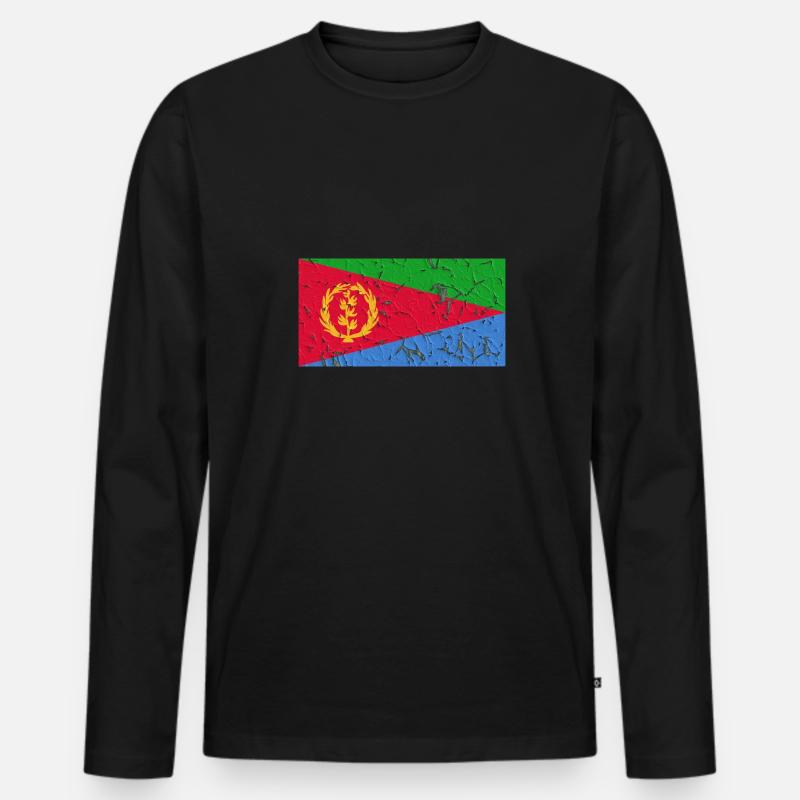Eritrea Eritrea - Männer Premium Bio Langarmshirt - Schwarz