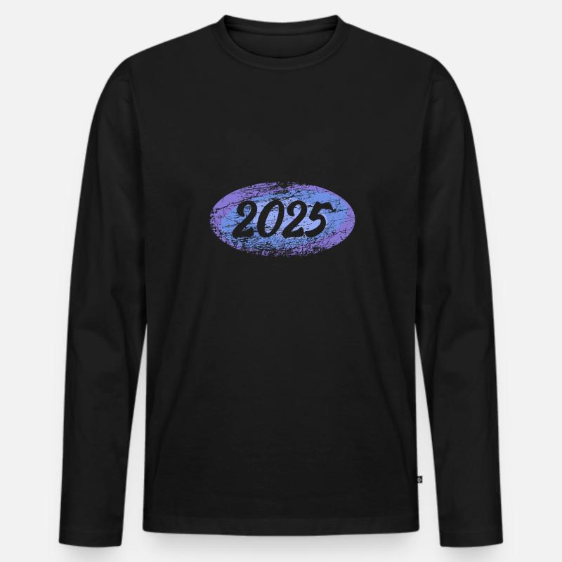Rekrut 2025 - Männer Premium Bio Langarmshirt - Schwarz