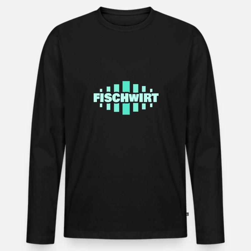Beruf Fischwirt - Männer Premium Bio Langarmshirt - Schwarz