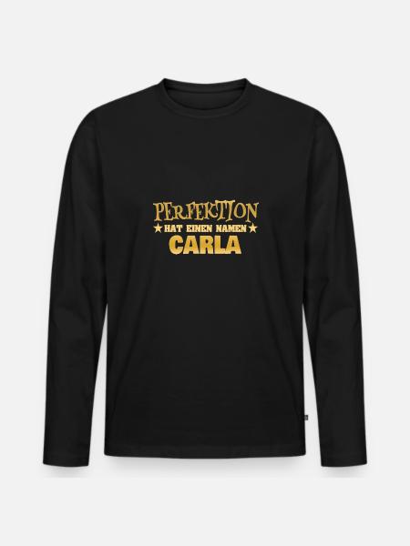 Gift for Carla - Men's Premium Organic Long Sleeve Shirt - black