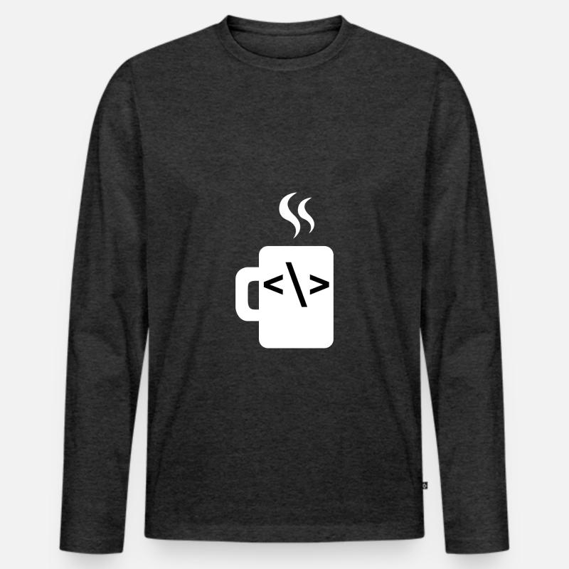 JavaScript-Codesoftware-Entwickler Kaffee Java Männer Premium Bio Langarmshirt