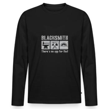 Lustiger Schmied Spruch & Schmieden - Männer Premium Bio Langarmshirt - Schwarz - Vorne - Nico (187cm)