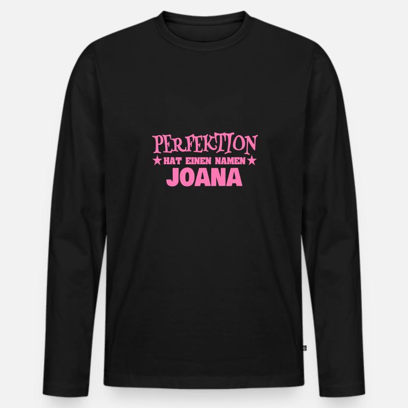 Frauenname Joana - Männer Premium Bio Langarmshirt - Schwarz