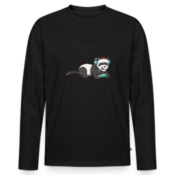 Ferret Owner Ferret - Men's Premium Organic Long Sleeve Shirt - black - Front - Nico (187cm)