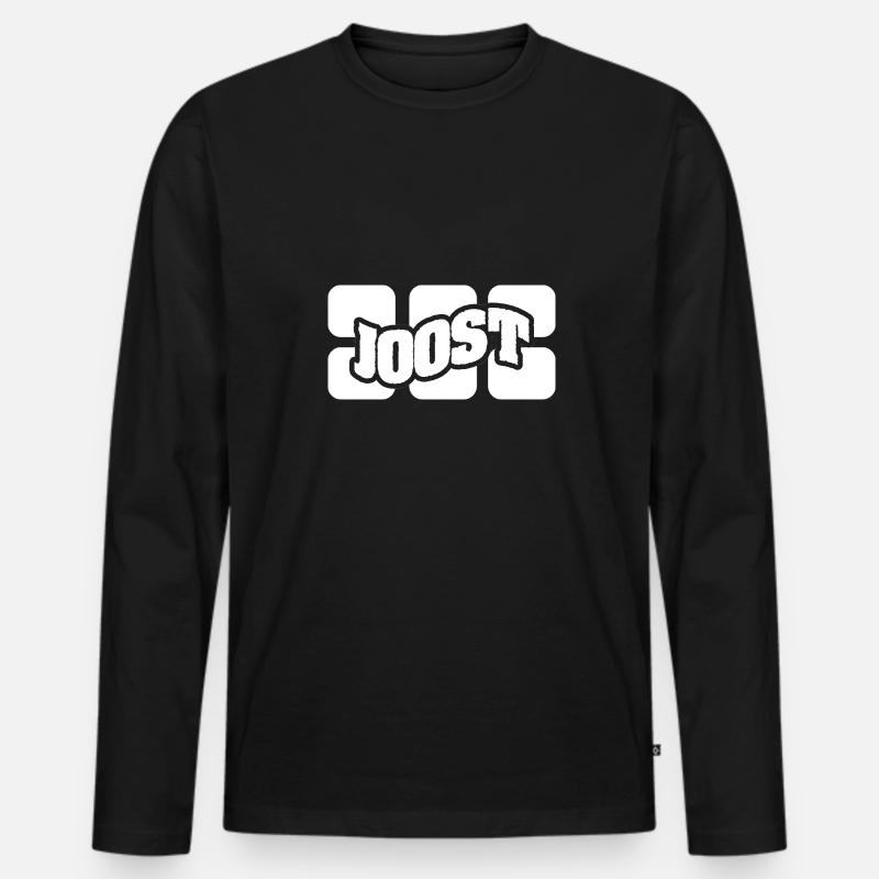 Joost - Männer Premium Bio Langarmshirt - Schwarz