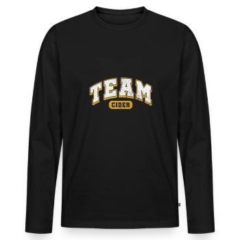 team cider Design for a enthusiast of cider - Männer Premium Bio Langarmshirt - Schwarz - Vorne - Nico (187cm)