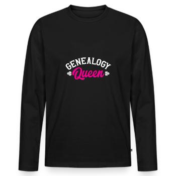 Généalogie Généalogie Généalogiste - T-shirt manches longues Premium bio Homme - noir - Devant - Nico (187cm)