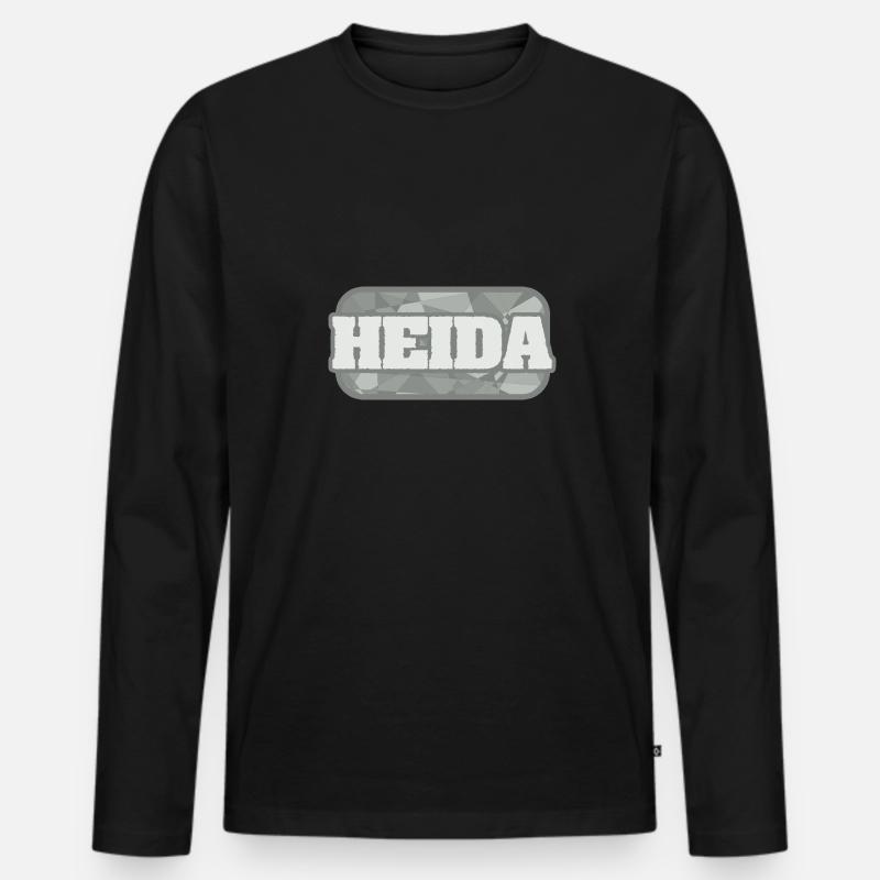 Bio Heida - Männer Premium Bio Langarmshirt - Schwarz