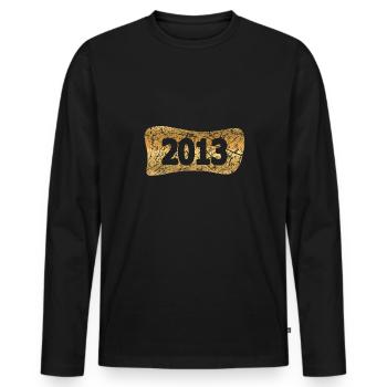 Métal précieux 2013 - T-shirt manches longues Premium bio Homme - noir - Devant - Nico (187cm)