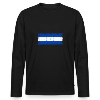 Gift for Honduras - Men's Premium Organic Long Sleeve Shirt - black - Front - Nico (187cm)