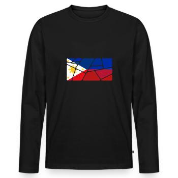 Philippines as Philippines - Men's Premium Organic Long Sleeve Shirt - black - Front - Nico (187cm)