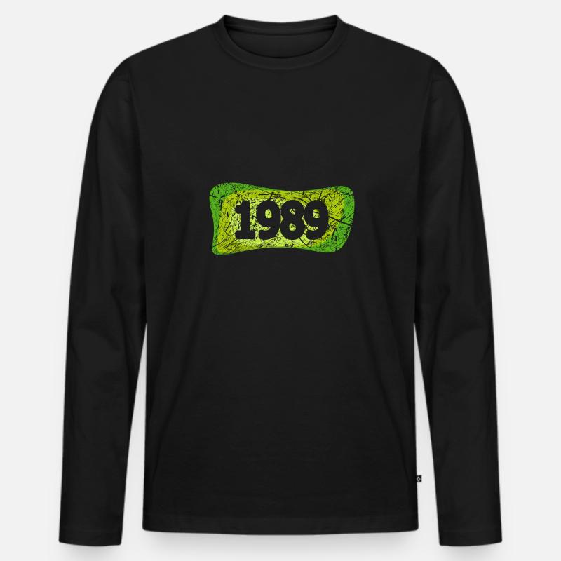 Kratzer 1989 - Männer Premium Bio Langarmshirt - Schwarz