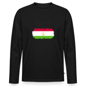 Tajikistan as Tajikistan - Men's Premium Organic Long Sleeve Shirt - black - Front - Nico (187cm)