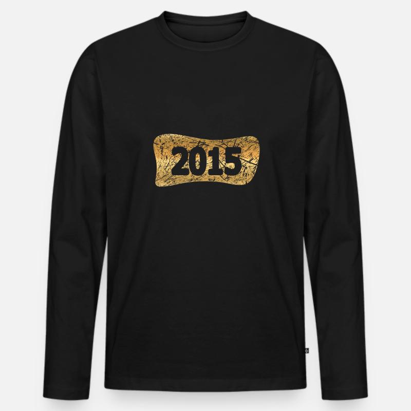 Goldbarrren 2015 - Männer Premium Bio Langarmshirt - Schwarz