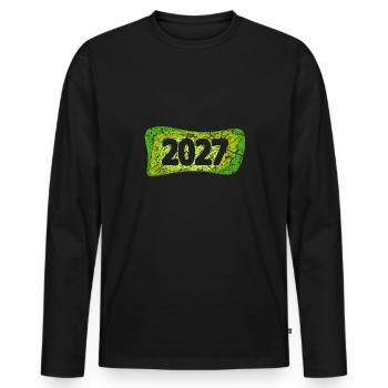 Scratches 2027 - Men's Premium Organic Long Sleeve Shirt - black - Front - Nico (187cm)