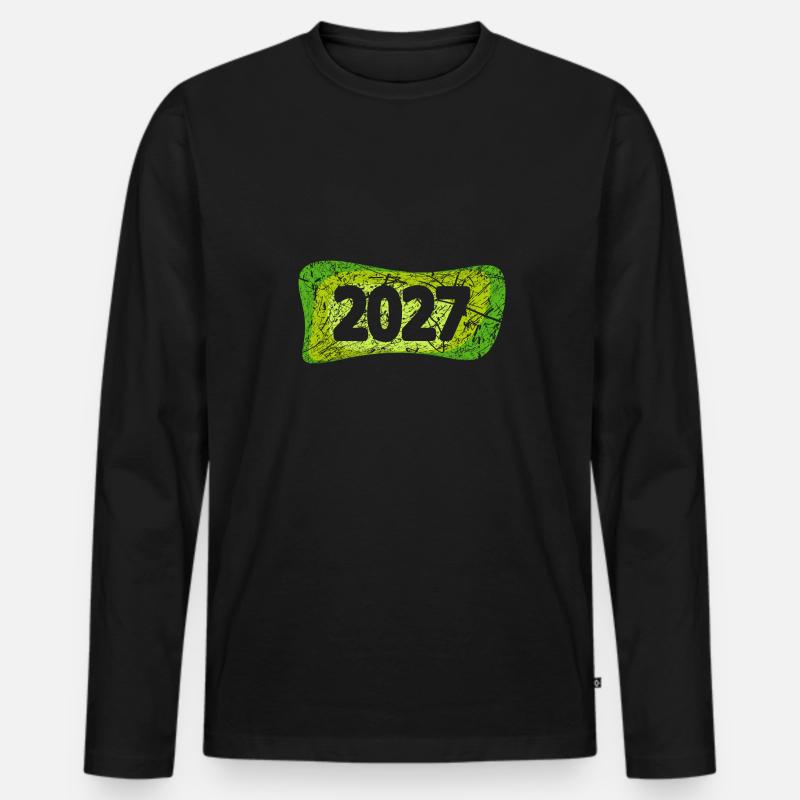 Kratzer 2027 - Männer Premium Bio Langarmshirt - Schwarz