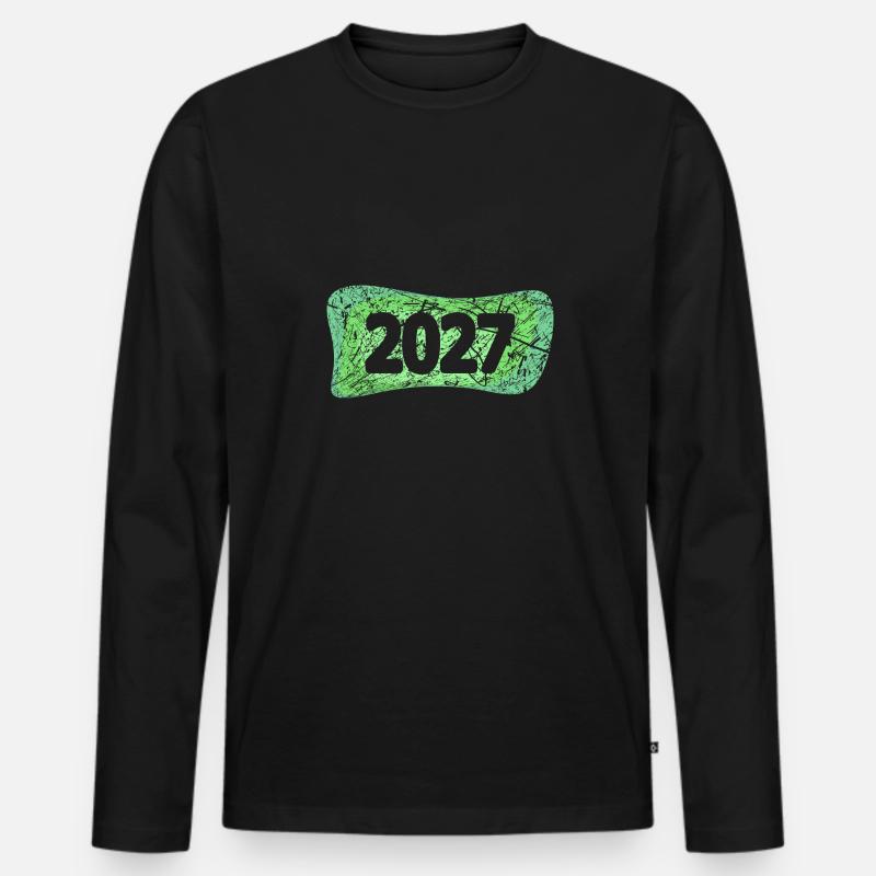 Kratzer 2027 - Männer Premium Bio Langarmshirt - Schwarz
