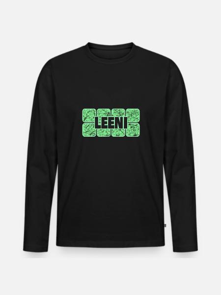 Gift for Leeni - Men's Premium Organic Long Sleeve Shirt - black