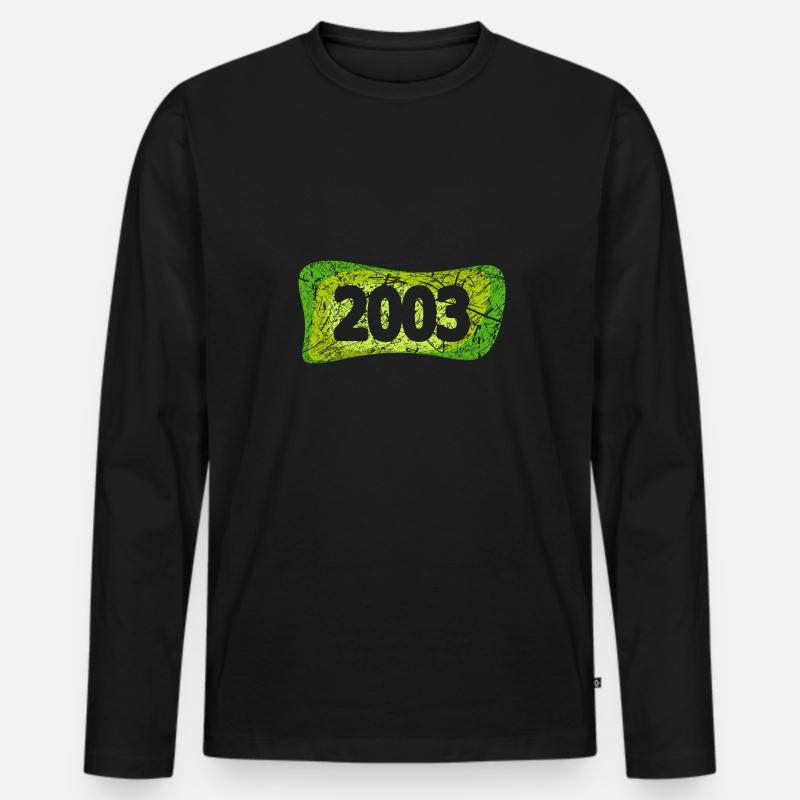 2003 - Männer Premium Bio Langarmshirt - Schwarz