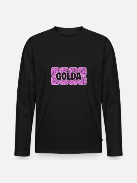 Gift for Golda - Men's Premium Organic Long Sleeve Shirt - black
