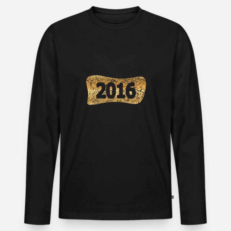 Goldbarrren 2016 - Männer Premium Bio Langarmshirt - Schwarz
