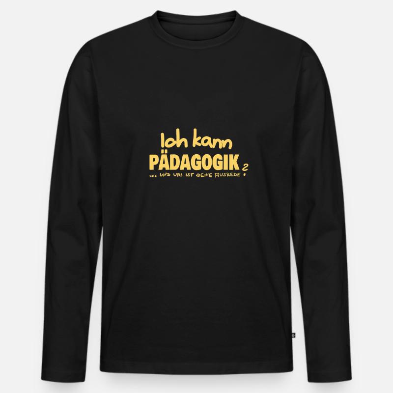 Pädagogik - Männer Premium Bio Langarmshirt - Schwarz