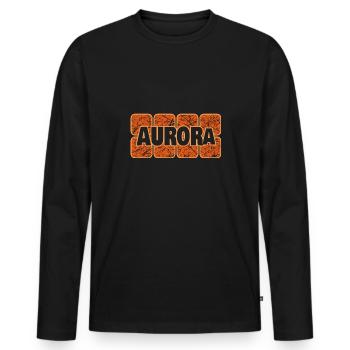 Female Aurora - Men's Premium Organic Long Sleeve Shirt - black - Front - Nico (187cm)