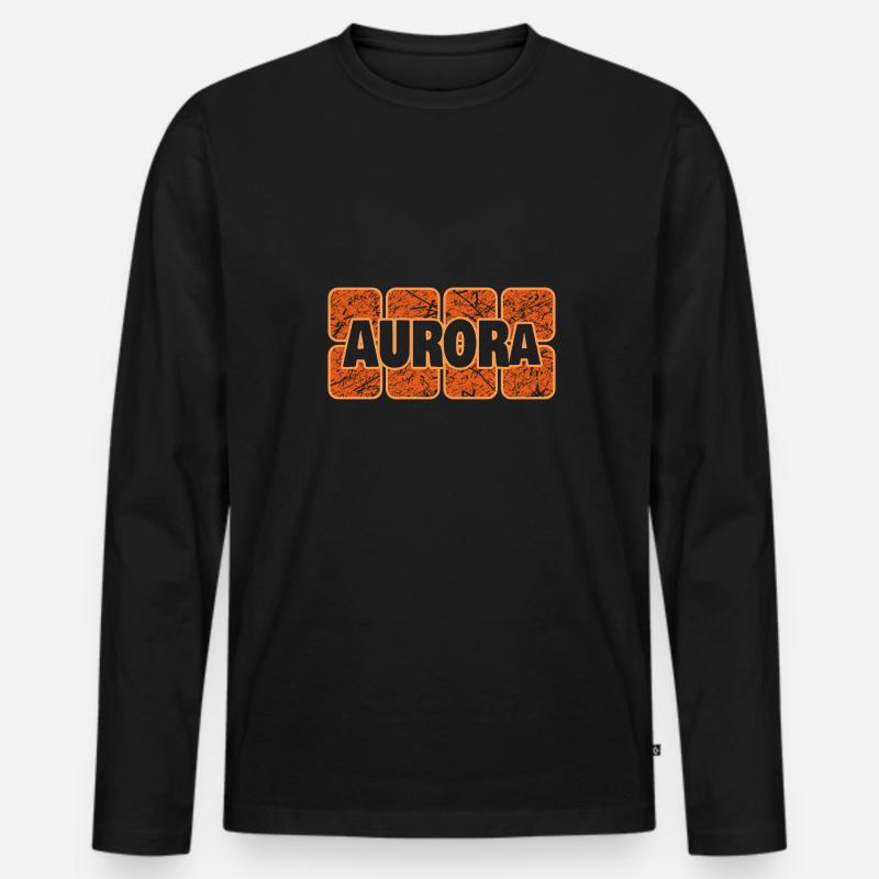 Weiblich Aurora - Männer Premium Bio Langarmshirt - Schwarz